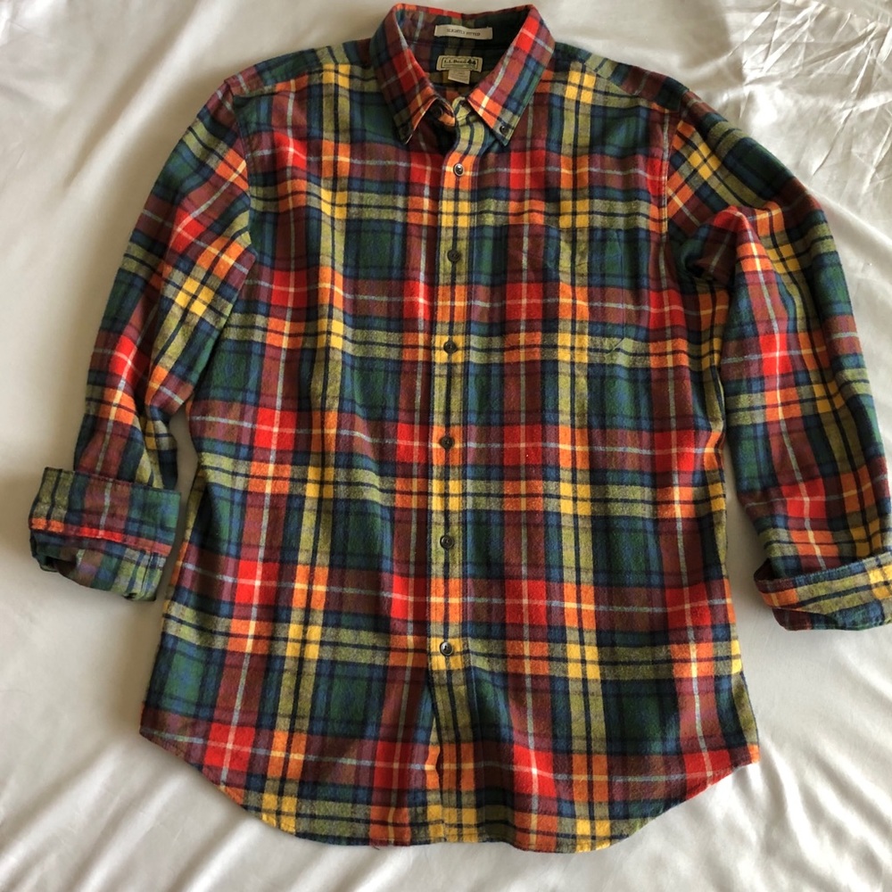 L L Bean Sightly Fitted Fall Flannel